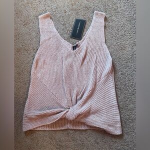 NWT light pink sweater tank top size medium